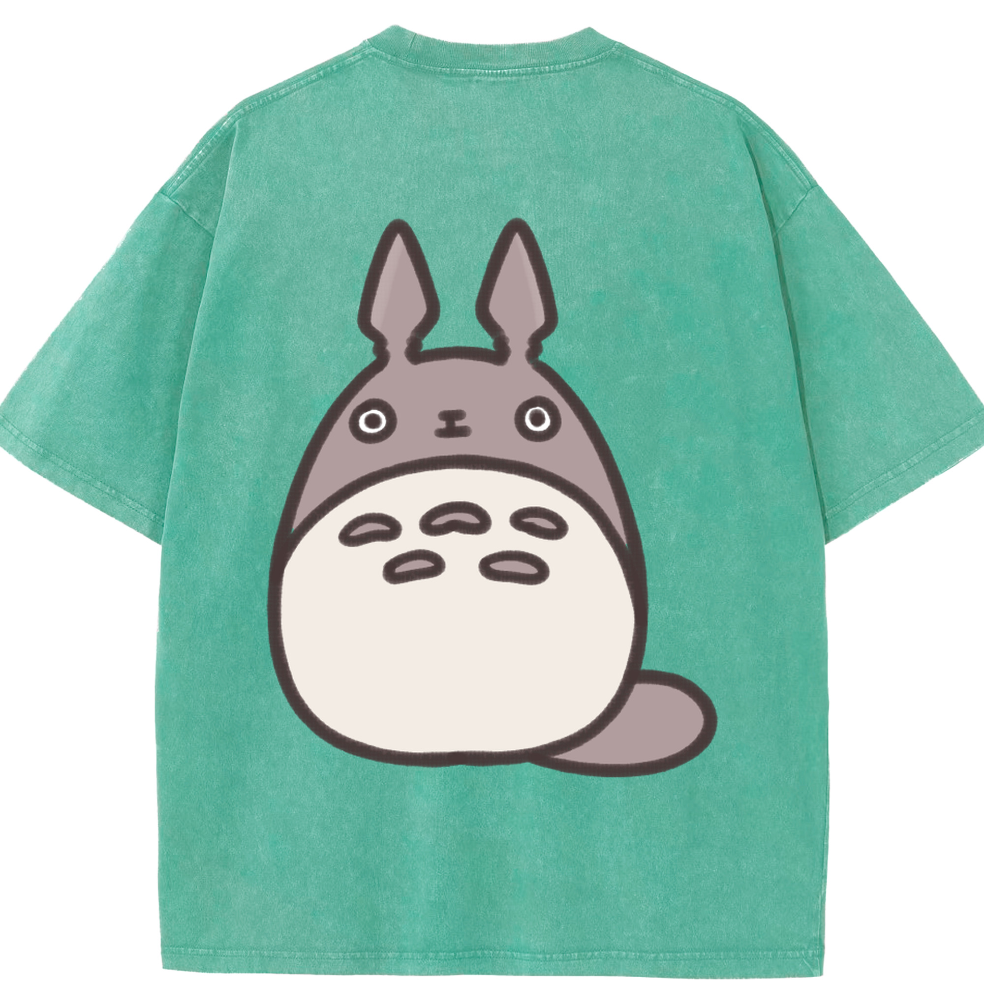 （画像用） となりのトトロ 草壁メイ 草壁サツキ My Neighbor Totoro Satsuki Kusakabe Mei Kusakabe 綿100% ヴィンテージ風 半袖Tシャツ（背面プリント）